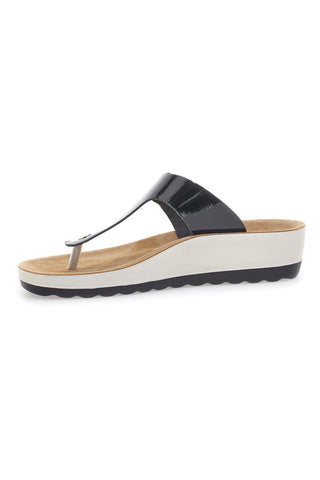 Schwarze Flip-Flops mit anatomischem Keilfußbett FLY FLOT 42H593C für Damen | Pittarello