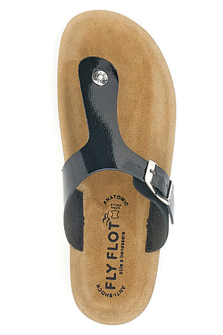Schwarze Flip-Flops mit anatomischem Keilfußbett FLY FLOT 42H593C für Damen | Pittarello