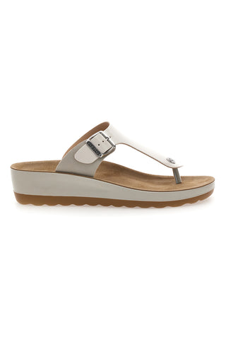 Sandali infradito bianchi con plantare comfort Fly Flot 42H593C