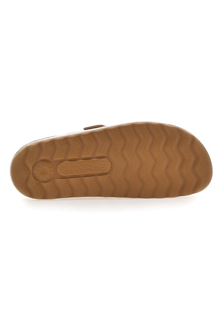 Rosa Hausschuhe mit Doppelschnalle und Komfortsohle FLY FLOT 77077ZZ