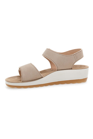 Beige Sandalen mit Lederinnensohle FLY FLOT 42K23HC