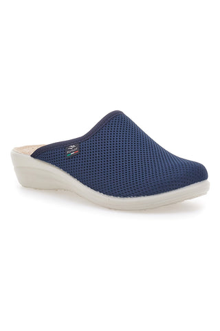 Ciabatte blu con sottopiede in pelle Fly Flot T4368FE