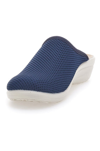 Ciabatte blu con sottopiede in pelle Fly Flot T4368FE