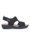 Fly Flot Damen-Sandalen mit seitlichem Schlitz, Schwarz, 55B85F