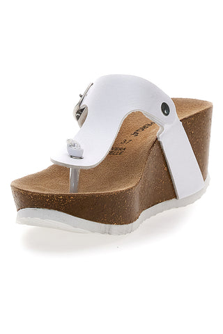 Superga S11O923 Weiße Keil-Flip-Flops