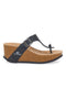 Superga S11O923 Schwarze Flip-Flops mit Keilabsatz