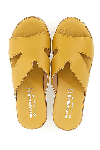 Ciabatte in vera pelle gialle PITTARELLO LOVE 3403101