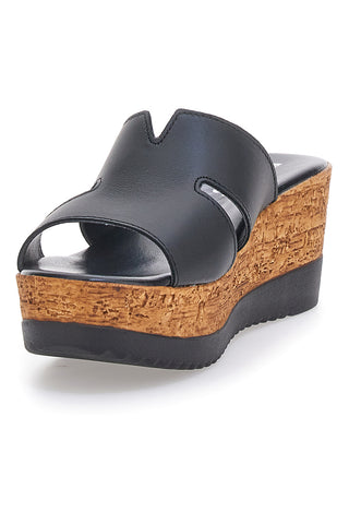 Ciabatte Nere Con Fascia in Pelle e Platform Alto PITTARELLO 342070428