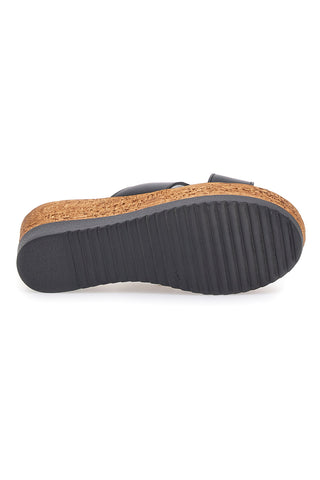 Ciabatte Nere Con Fascia in Pelle e Platform Alto PITTARELLO 342070428