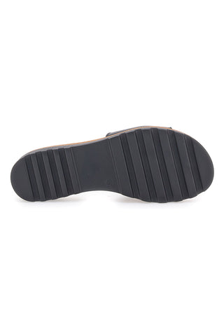 Ciabatta Nera con Fascia in Pelle e Catena Decorativa PITTARELLO 333170811