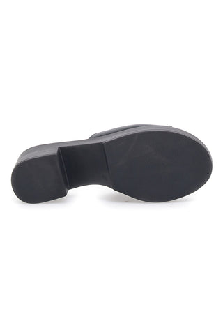 Schwarze Clogs mit Lederband und mittlerem Absatz Made in Italy PITTARELLO 317471082
