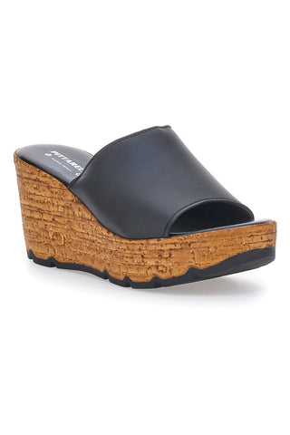 Ciabatte Nere Con Zeppa Effetto Sughero PITTARELLO 27623002