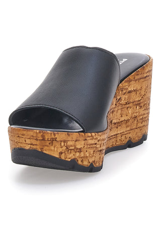 Ciabatte Nere Con Zeppa Effetto Sughero PITTARELLO 27623002