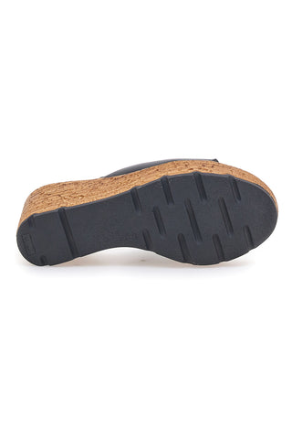 Ciabatte Nere Con Zeppa Effetto Sughero PITTARELLO 27623002