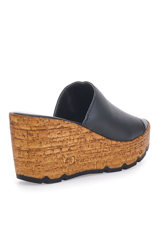 Ciabatte Nere Con Zeppa Effetto Sughero PITTARELLO 27623002