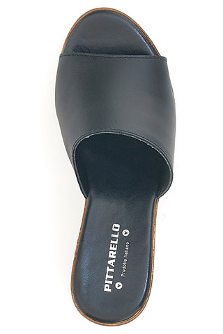 Schwarze Keilpantoffeln mit Lederband PITTARELLO 28004525