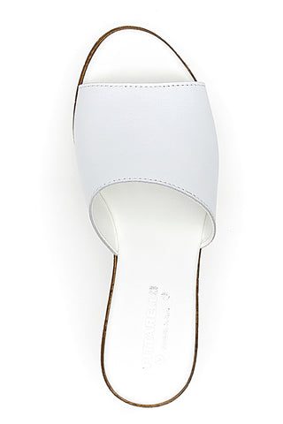 Ciabatte Bianche Con Zeppa con Fascia in Pelle PITTARELLO 28004525