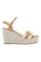 Beige Keilsandalen mit goldenen Details Energy E6000