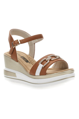 Braune Keilsandalen Energy E425