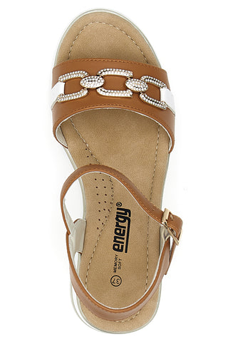 Braune Keilsandalen Energy E425