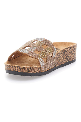 Braune Slipper mit verziertem Band PRIMA RIGA 14224