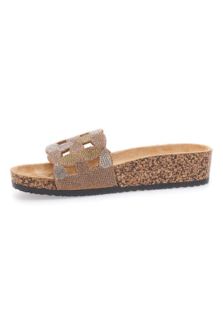 Braune Slipper mit verziertem Band PRIMA RIGA 14224