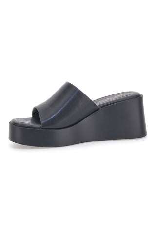 Ciabatte con zeppa neri minimal Rock'n Doll H3T9027