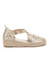 Espadrillas oro traforate con zeppa bassa Pittarello Sun AP25S8806