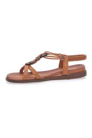 Kamelsandalen mit Zöpfen und elastischer Rückseite QUANNA MEL 56039