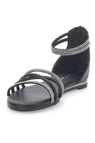 Elegante schwarze Sandalen mit Schmuckriemen CAFÉ COST W6