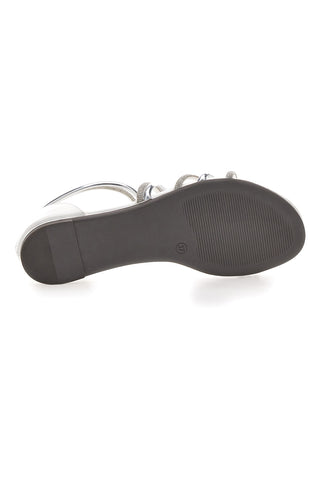 Cafè Cost W4 Elegante weiße Damen-Sandalen mit Strass