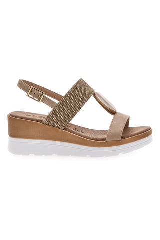 SANDALI BEIGE CON CINTURINO 6 PLOCADI 11075116