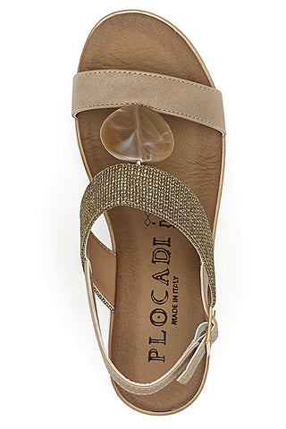 BEIGE SANDALEN MIT RIEMEN 6 PLOCADI 11075116