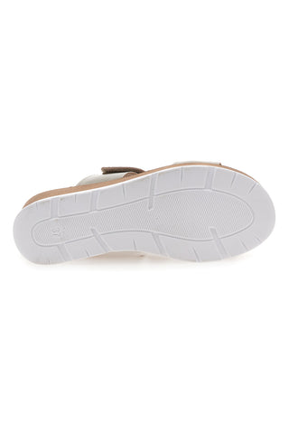 Ciabatte Perla con Zeppa A Contrasto Bianca e Velcro Regolabile PLOCADI 11073143