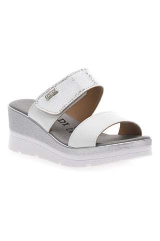 Ciabatte Beige con Zeppa A Contrasto Bianca PLOCADI 11073143