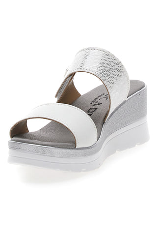 Ciabatte Beige con Zeppa A Contrasto Bianca PLOCADI 11073143