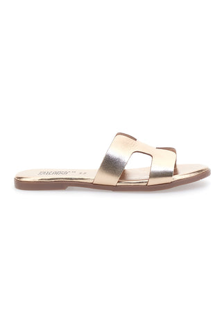 Ciabatte oro con fascia a H Pittarello SUN R01