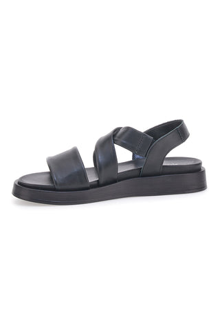 Schwarze Sandalen mit gekreuzten gepolsterten Riemen PITTARELLO FOCUS 28068IN