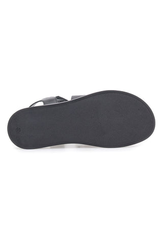Schwarze Sandalen mit gekreuzten gepolsterten Riemen PITTARELLO FOCUS 28068IN