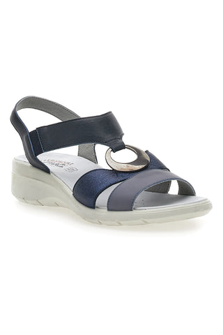 Sandali Blu Con Elastici Laterali Made In Italy Imac 7573505417109