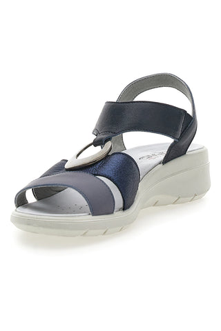 Sandali Blu Con Elastici Laterali Made In Italy Imac 7573505417109