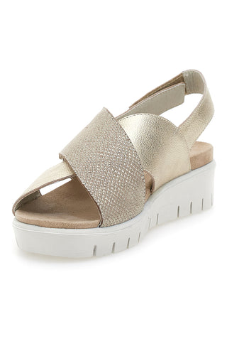 Sandali Champagne In Pelle Made in Italy Imac 7582403035713