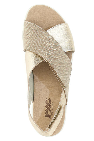 Sandali Champagne In Pelle Made in Italy Imac 7582403035713