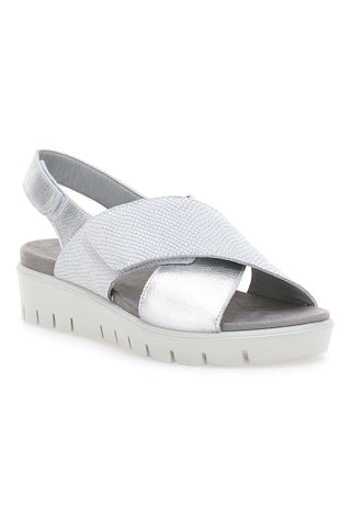 Sandali Argento In Pelle Made in Italy Imac 7582403035501