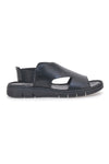 Schwarze Sandalen mit elastischem und gekreuztem Obermaterial aus Leder PITTARELLO FOCUS 3324926