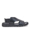Schwarze Sandalen mit elastischem und gekreuztem Obermaterial aus Leder PITTARELLO FOCUS 3324926