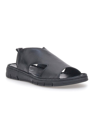 Schwarze Sandalen mit elastischem und gekreuztem Obermaterial aus Leder PITTARELLO FOCUS 3324926