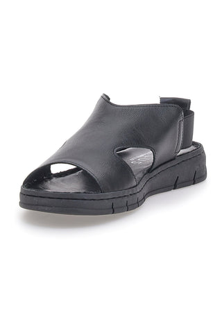 Schwarze Sandalen mit elastischem und gekreuztem Obermaterial aus Leder PITTARELLO FOCUS 3324926