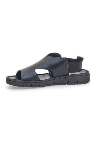 Schwarze Sandalen mit elastischem und gekreuztem Obermaterial aus Leder PITTARELLO FOCUS 3324926