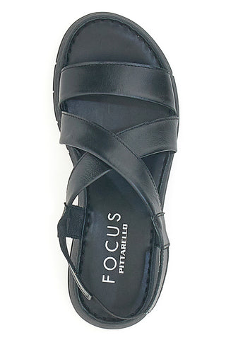 Schwarze Sandalen mit elastischer Rückseite und Plateau PITTARELLO FOCUS 3316124